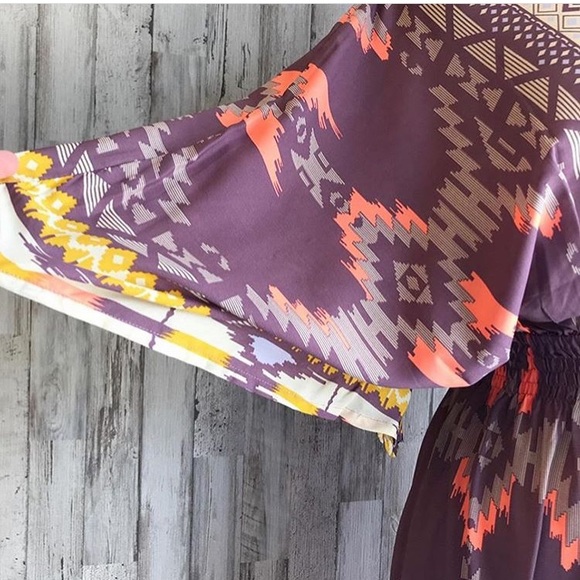 India silk one of kind maxi dress NWT maxi MED/LG - Picture 6 of 8